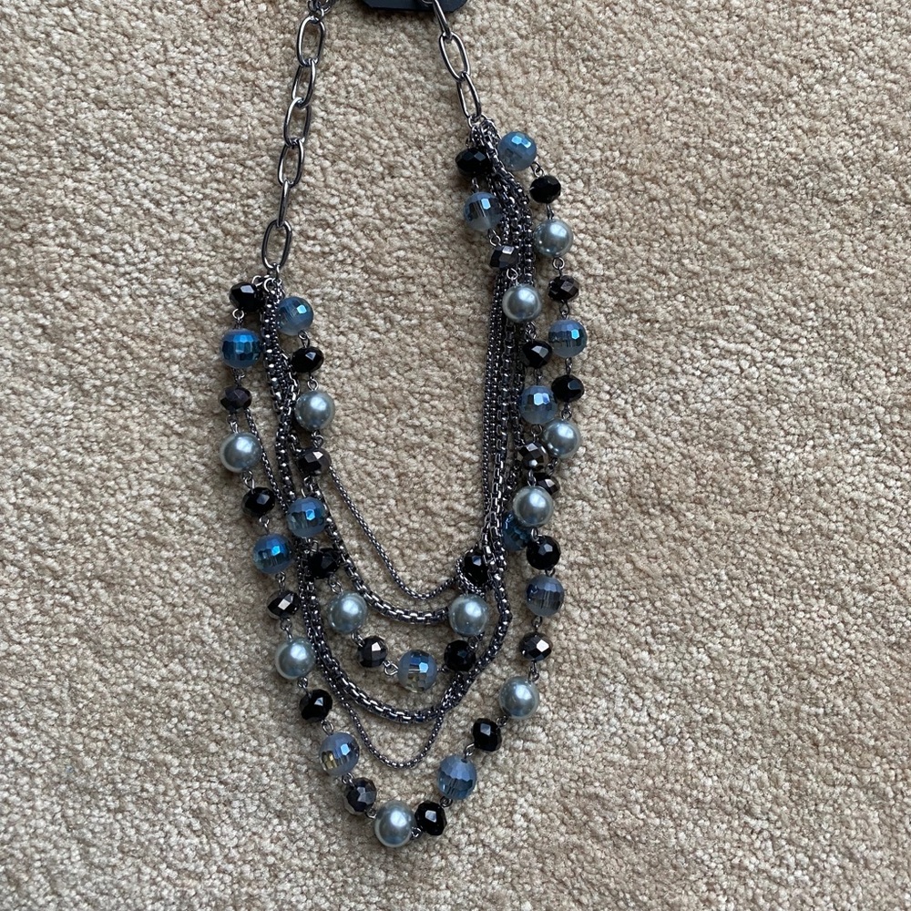 NWT Simply Vera Vera Wang Beaded Link Swag Necklace